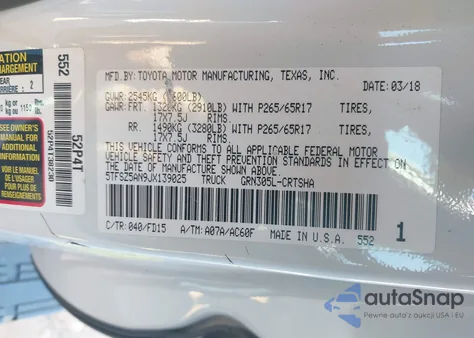 2018 Toyota Tacoma Trd Sport from USA, damaged, VIN 5TFSZ5AN9JX139025